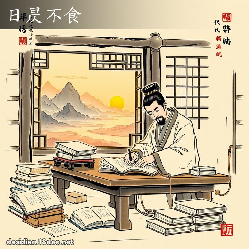 日昃不食 配图
