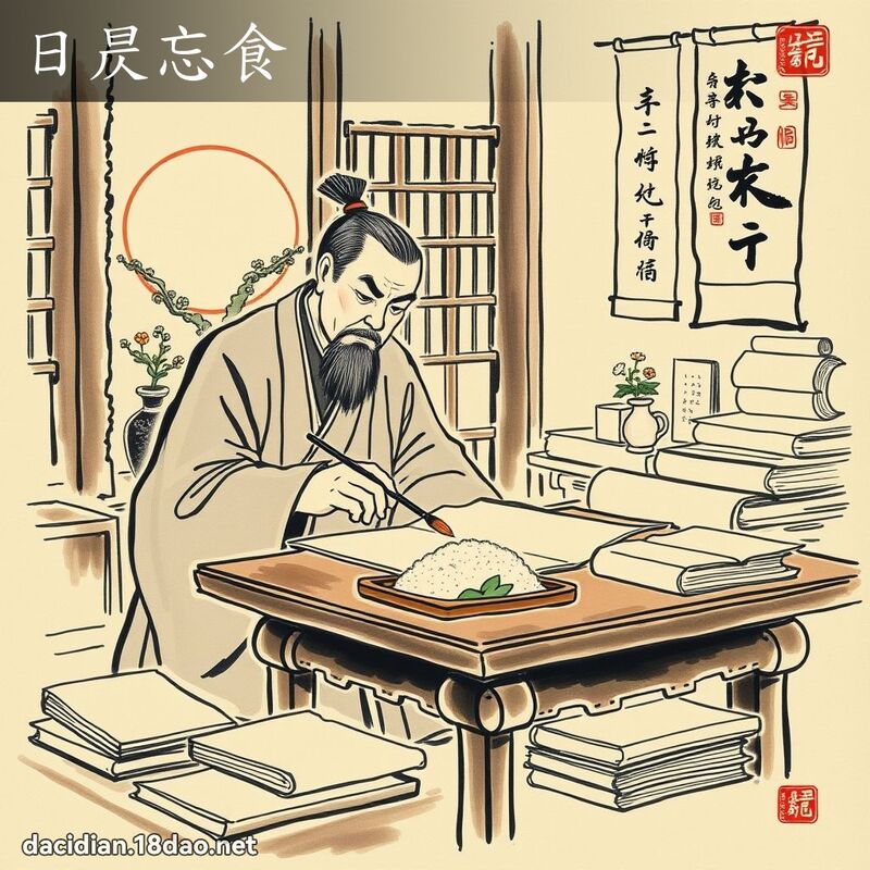 日昃忘食 配图