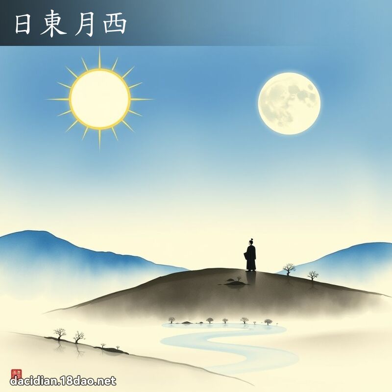 日東月西 配图