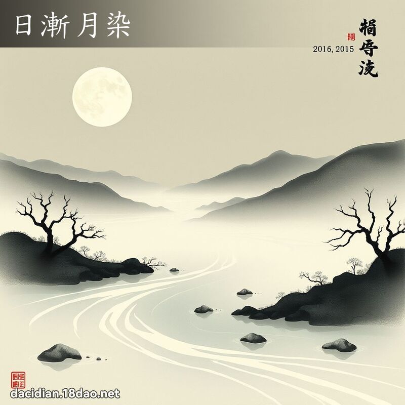 日漸月染 配图