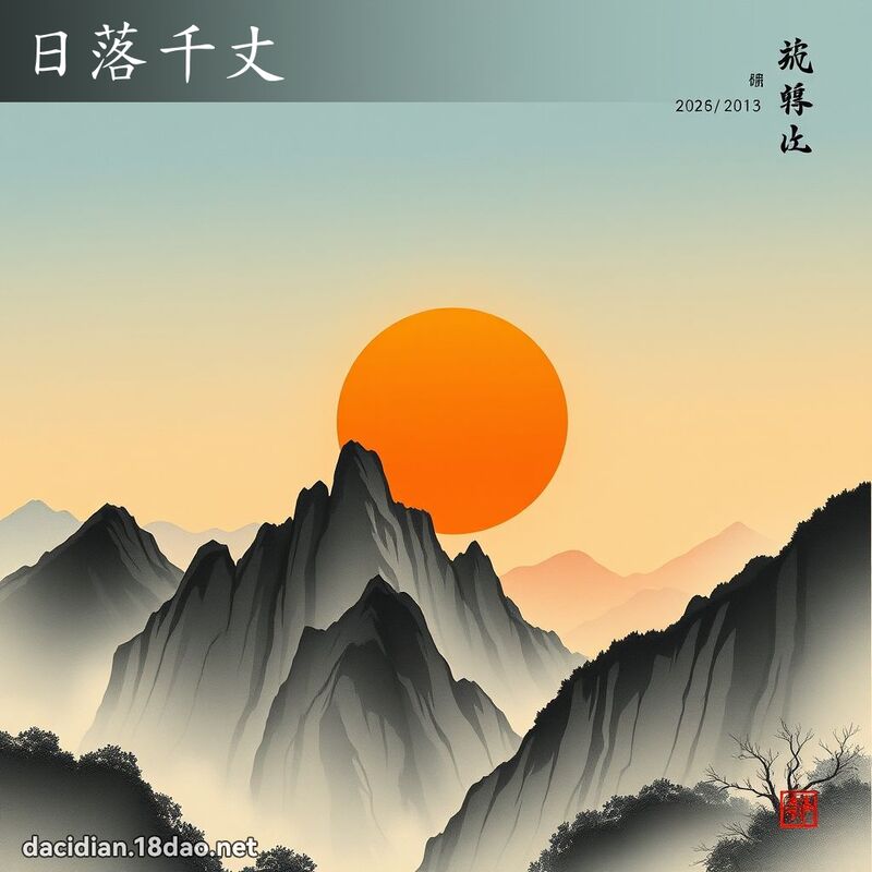 日落千丈 配图