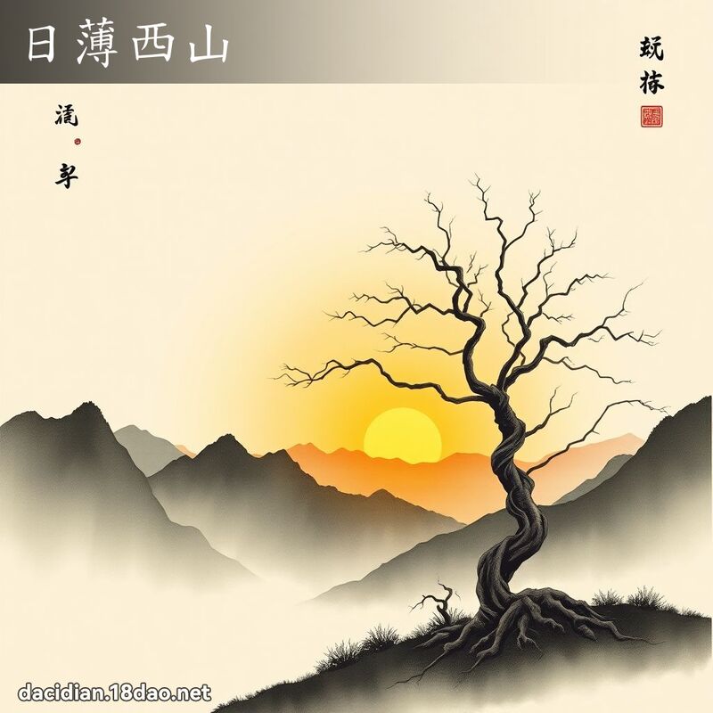 日薄西山 配图