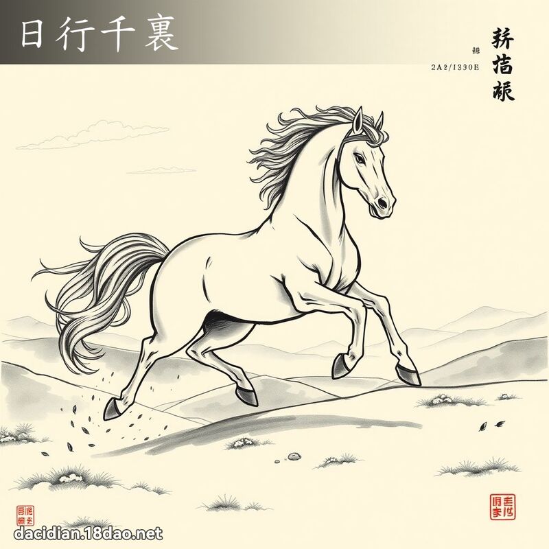 日行千裏 配图
