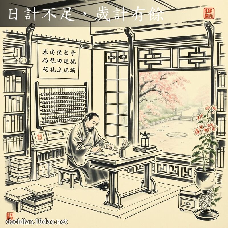 日計不足,歲計有餘 配图