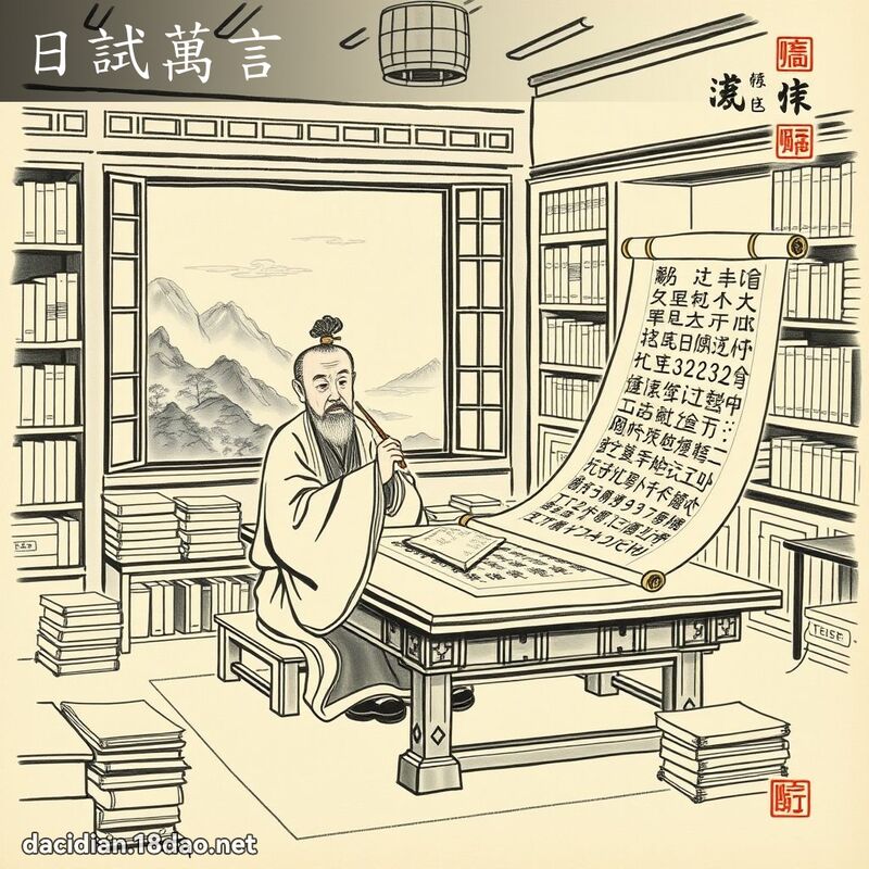 日試萬言 配图