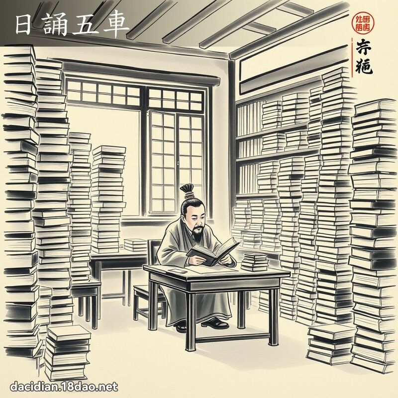 日誦五車 配图