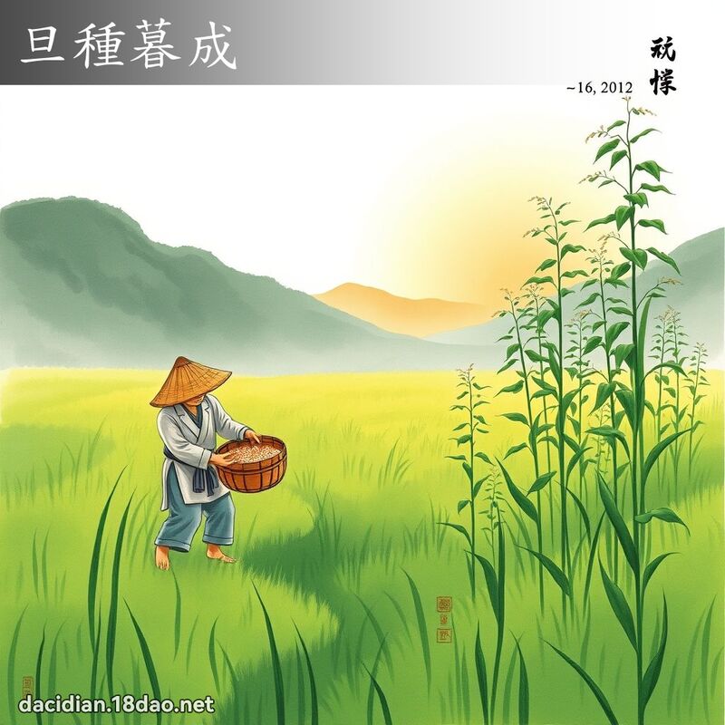 旦種暮成 配图