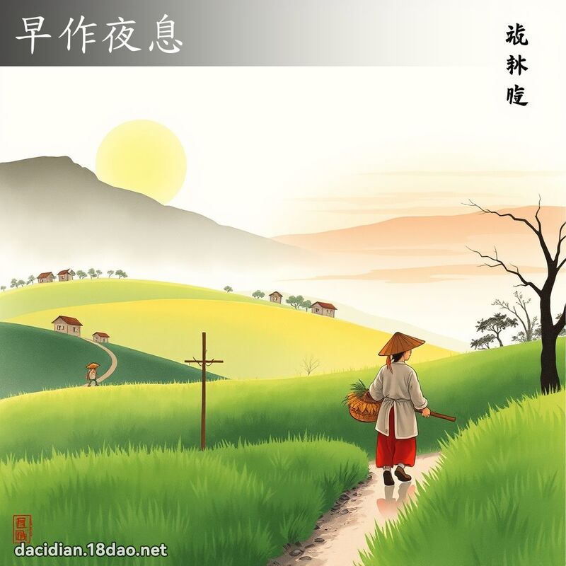 早作夜息 配图