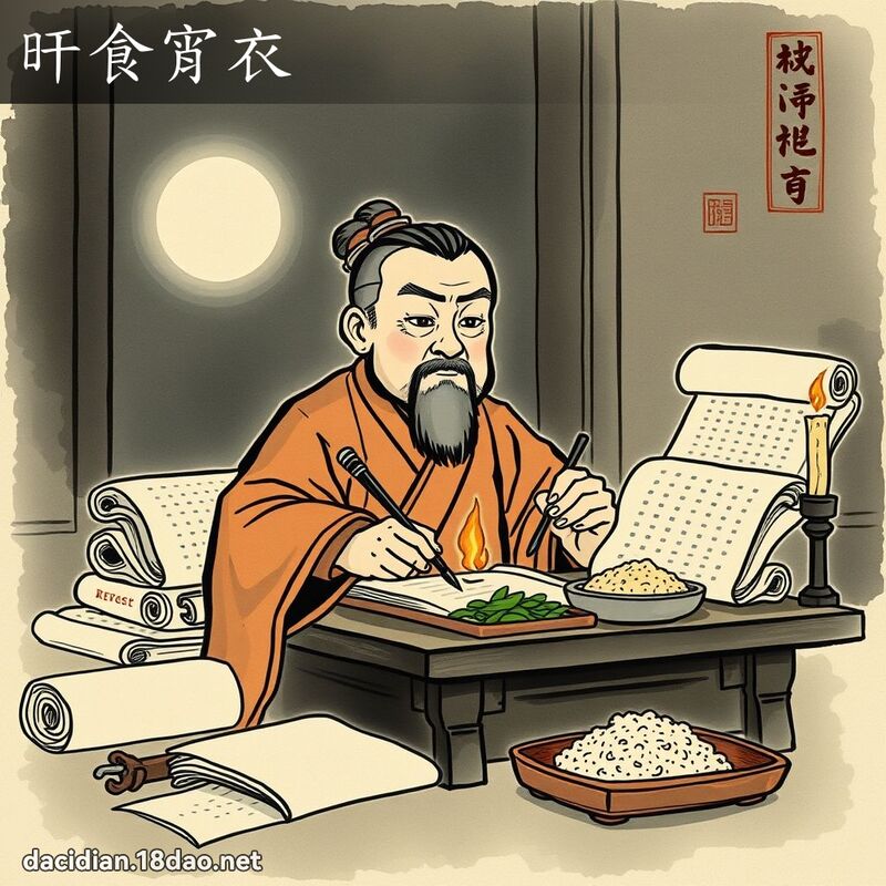 旰食宵衣 配图