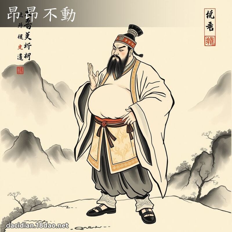 昂昂不動 配图