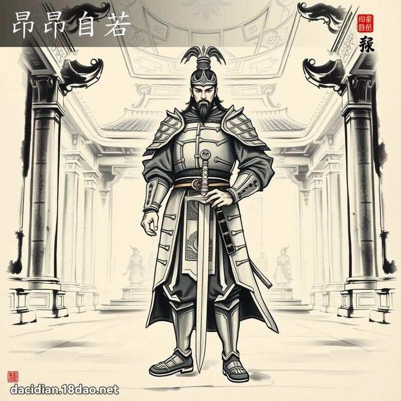 昂昂自若 配图