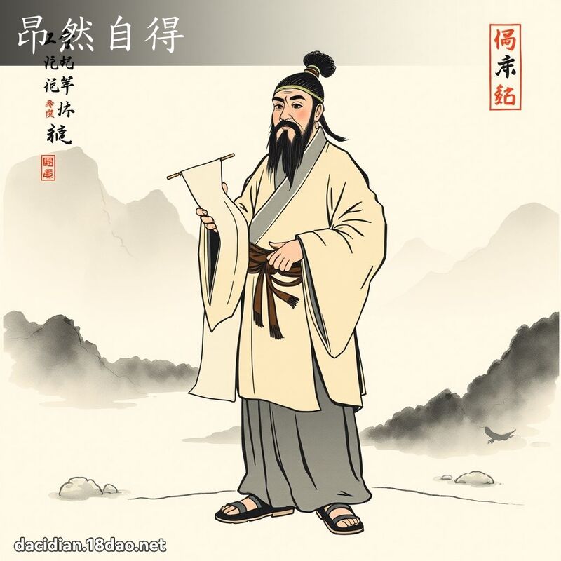 昂然自得 配图