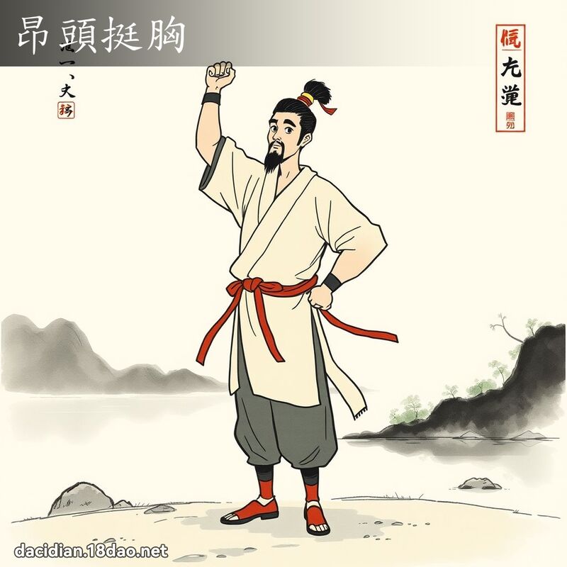 昂頭挺胸 配图