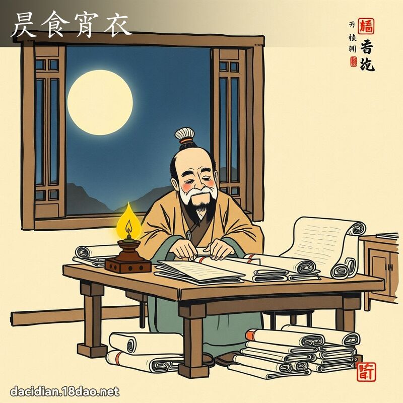 昃食宵衣 配图