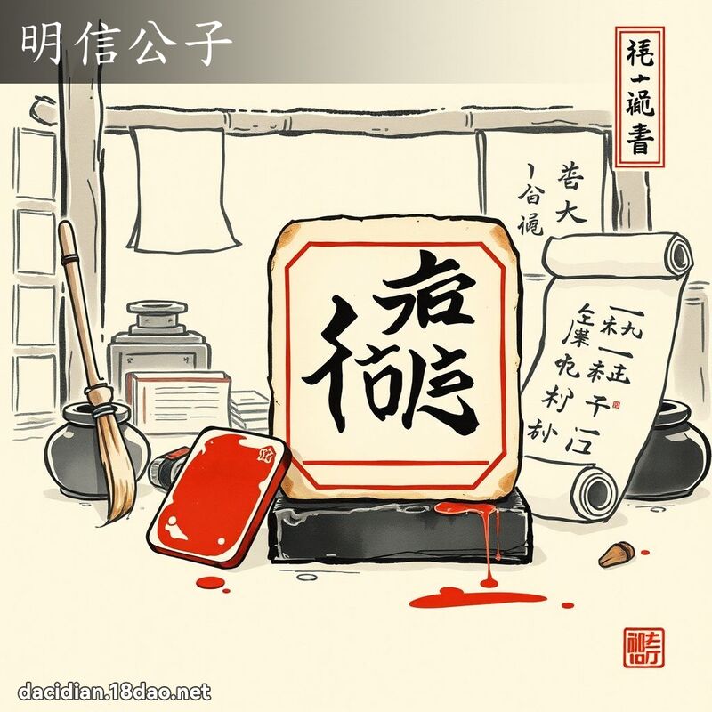 明信公子 配图