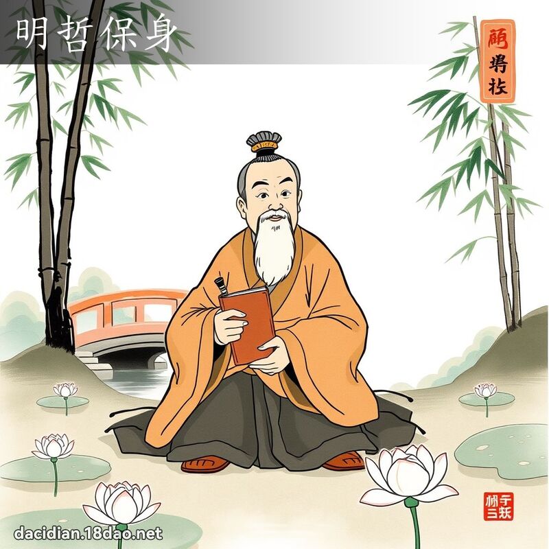 明哲保身 配图