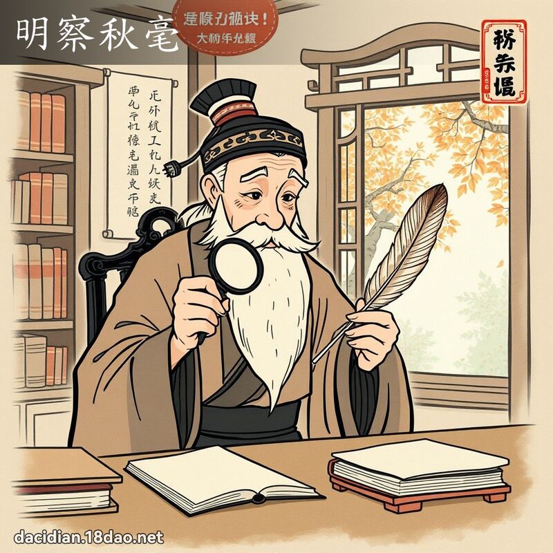 明察秋毫 配图