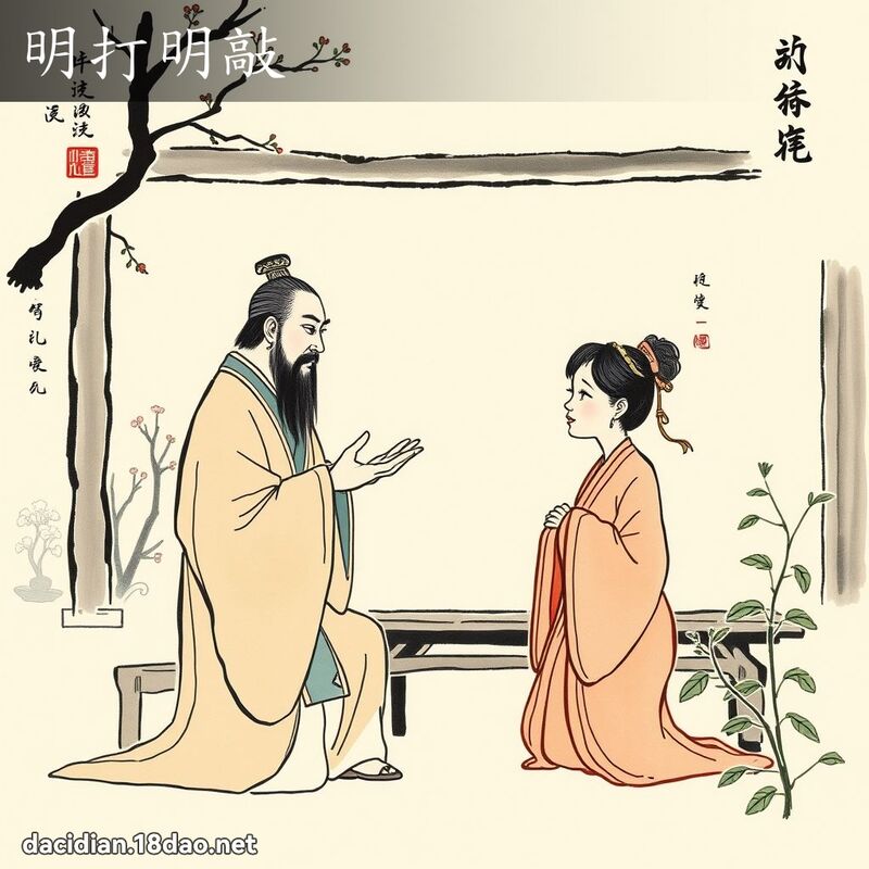 明打明敲 配图