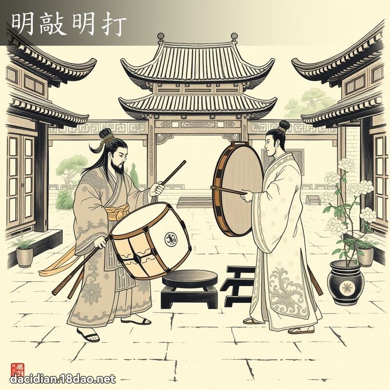明敲明打 配图