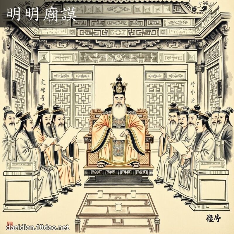 明明廟謨 配图