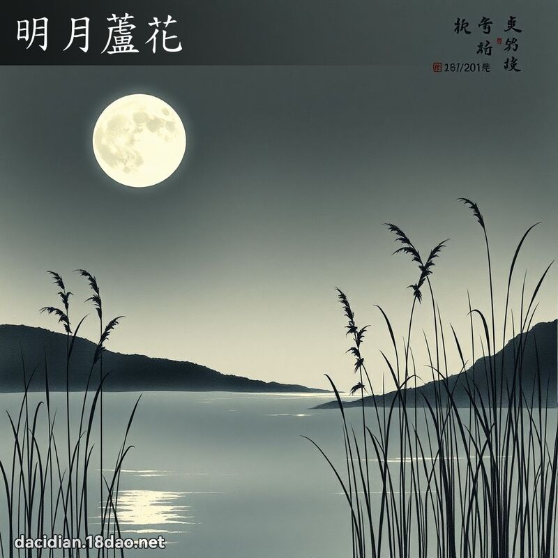 明月蘆花 配图
