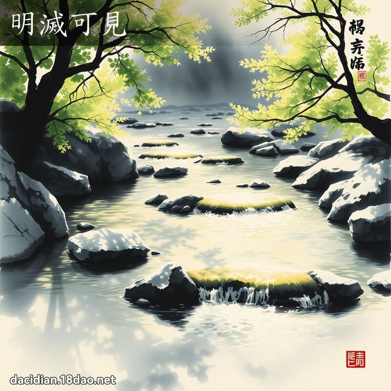 明滅可見 配图