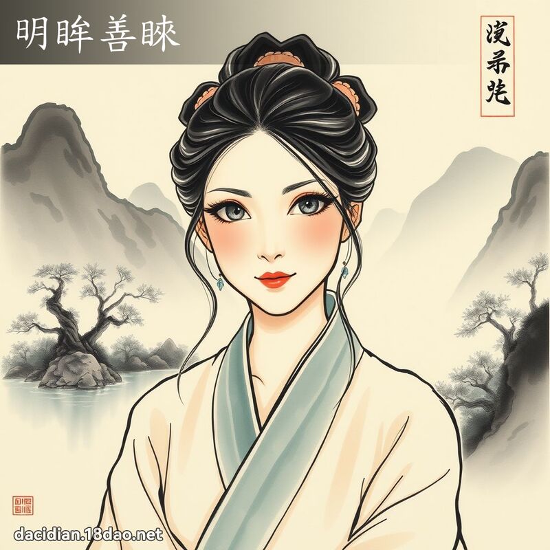 明眸善睞 配图