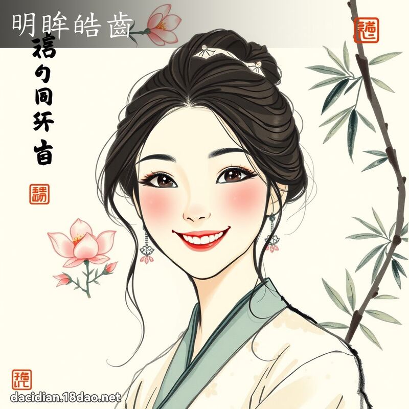 明眸皓齒 配图