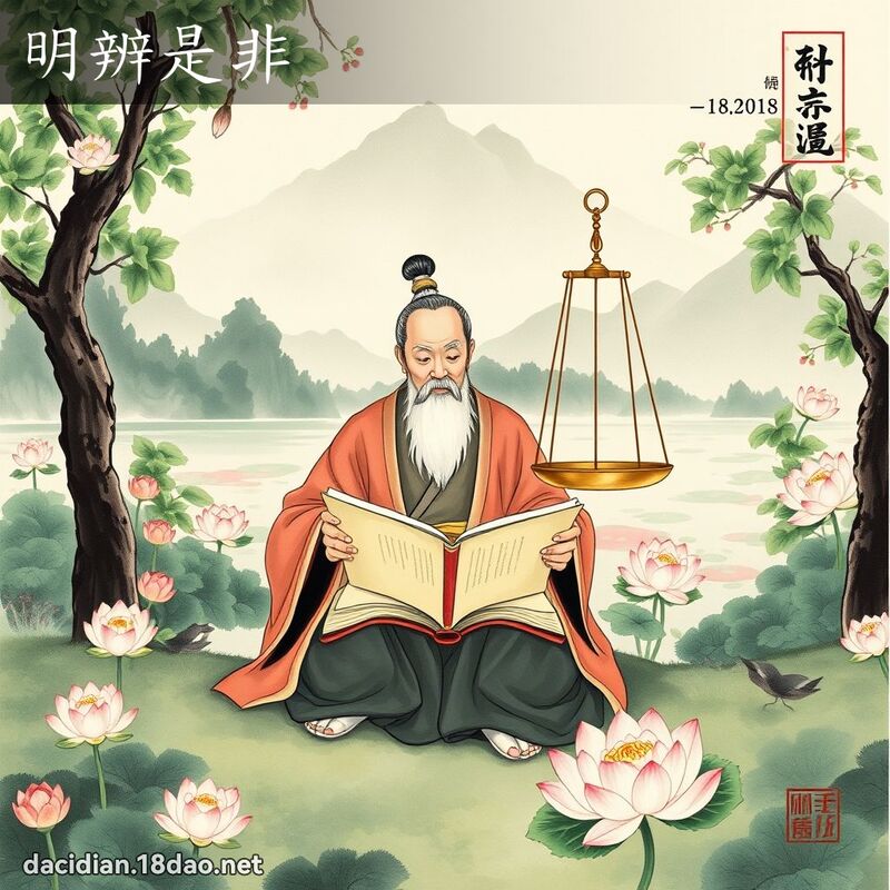 明辨是非 配图