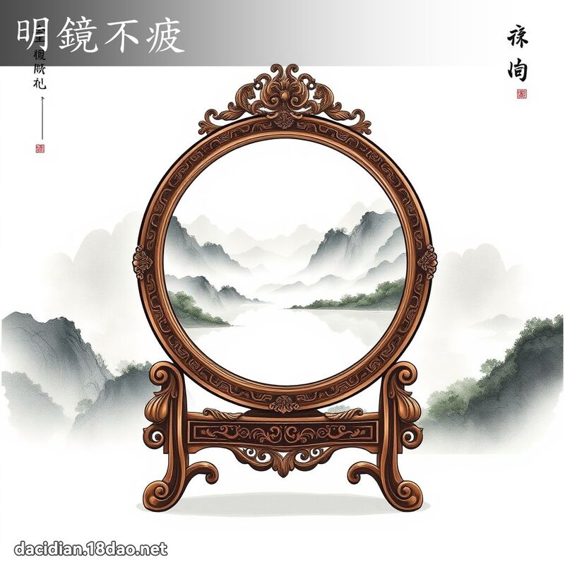 明鏡不疲 配图