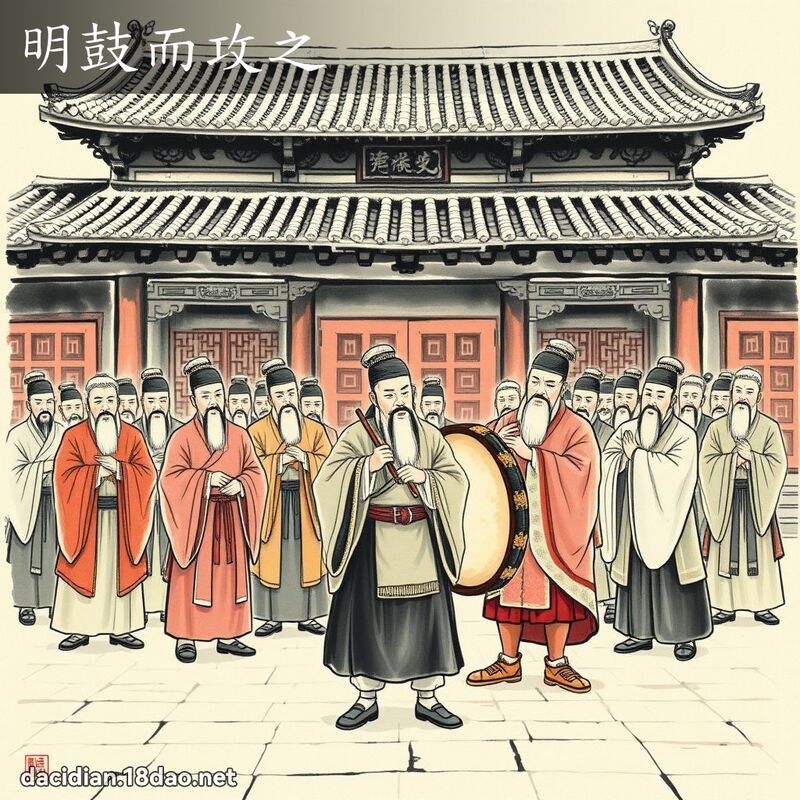 明鼓而攻之 配图