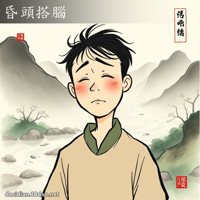 昏頭搭腦 配图