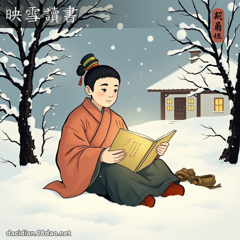 映雪读书 配图