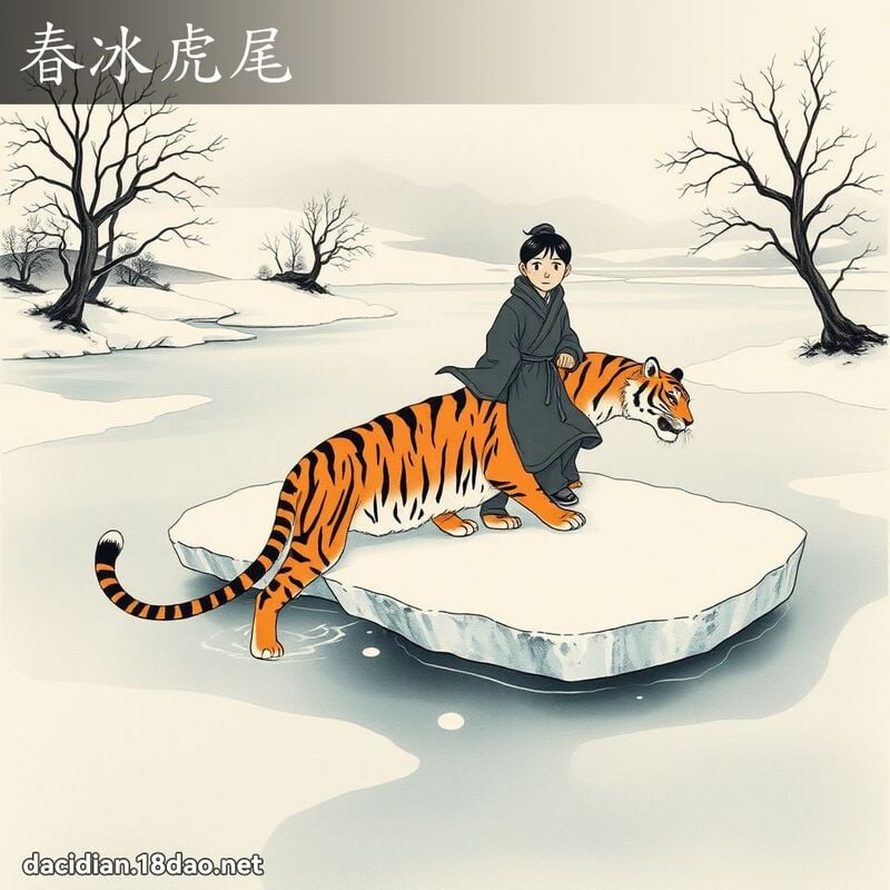 春冰虎尾 配图