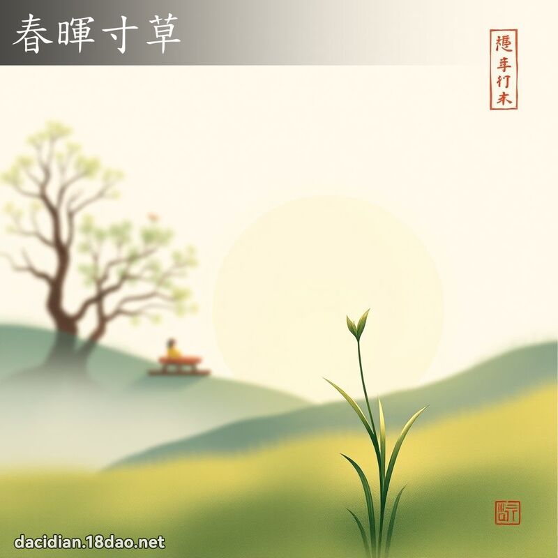 春暉寸草 配图