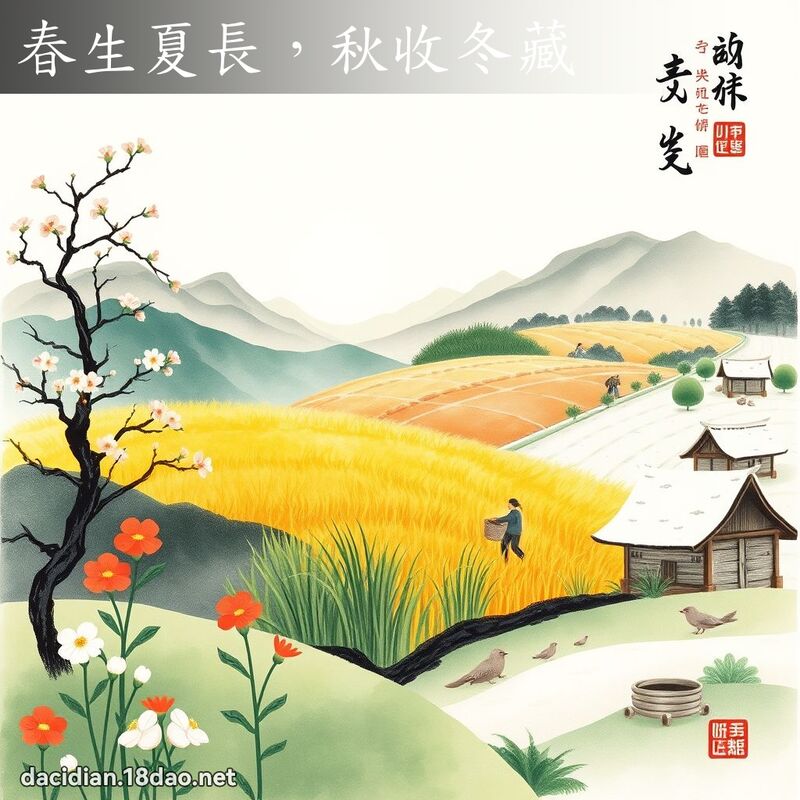 春生夏长,秋收冬藏 配图