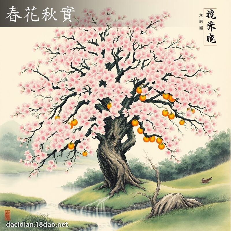 春花秋实 配图