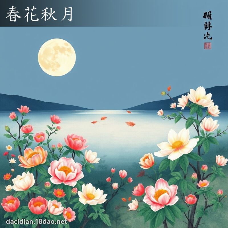 春花秋月 配图