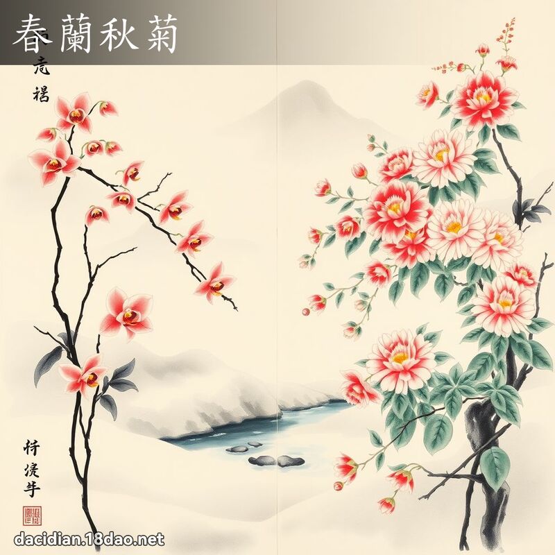 春兰秋菊 配图
