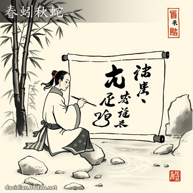 春蚓秋蛇 配图