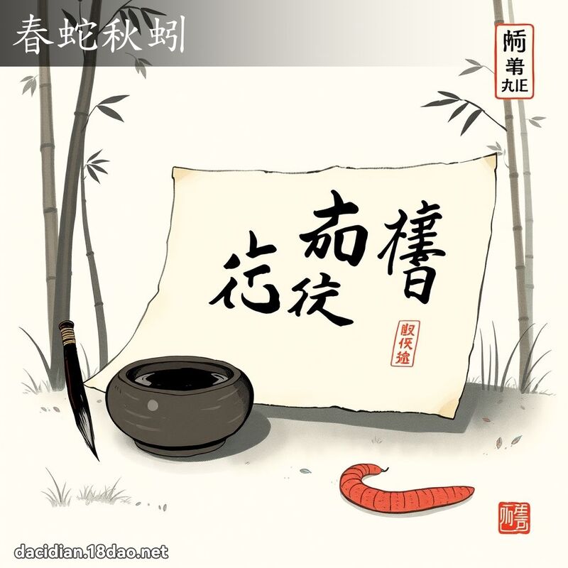 春蛇秋蚓 配图