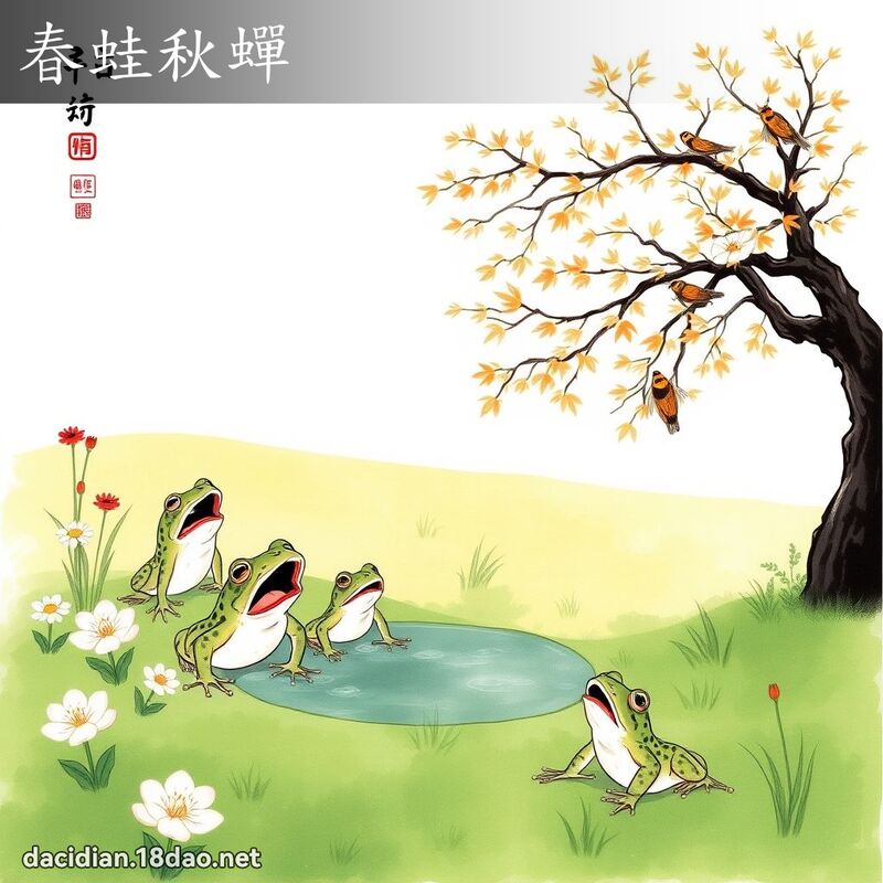 春蛙秋蝉 配图