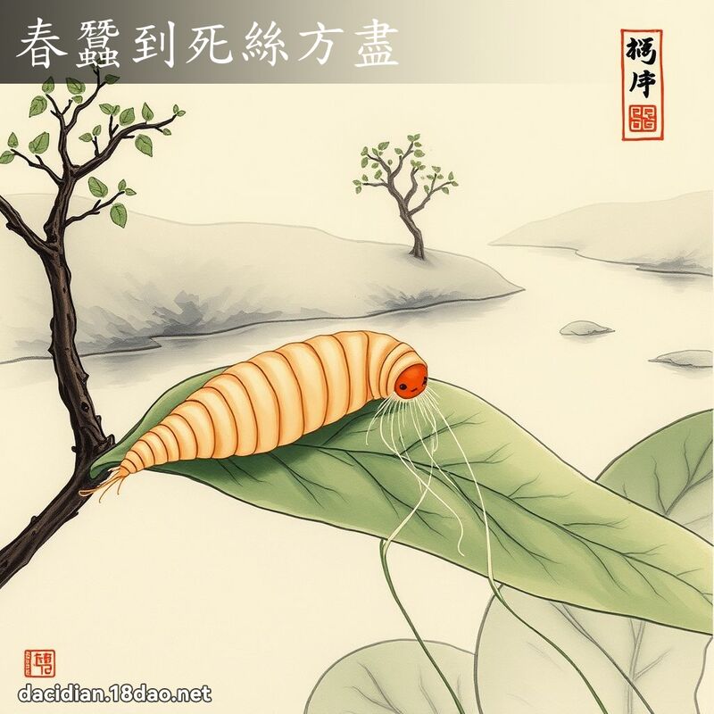 春蚕到死丝方尽 配图