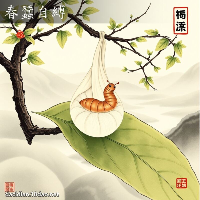 春蚕自缚 配图