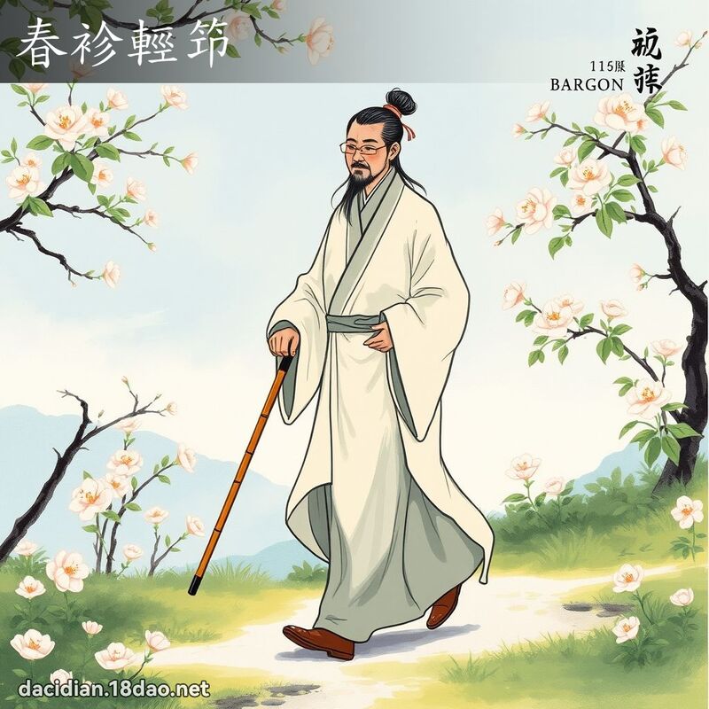 春袗轻筇 配图