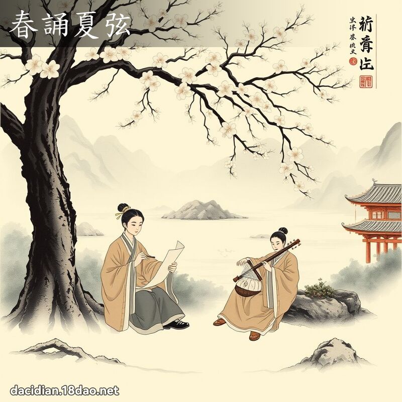 春诵夏弦 配图