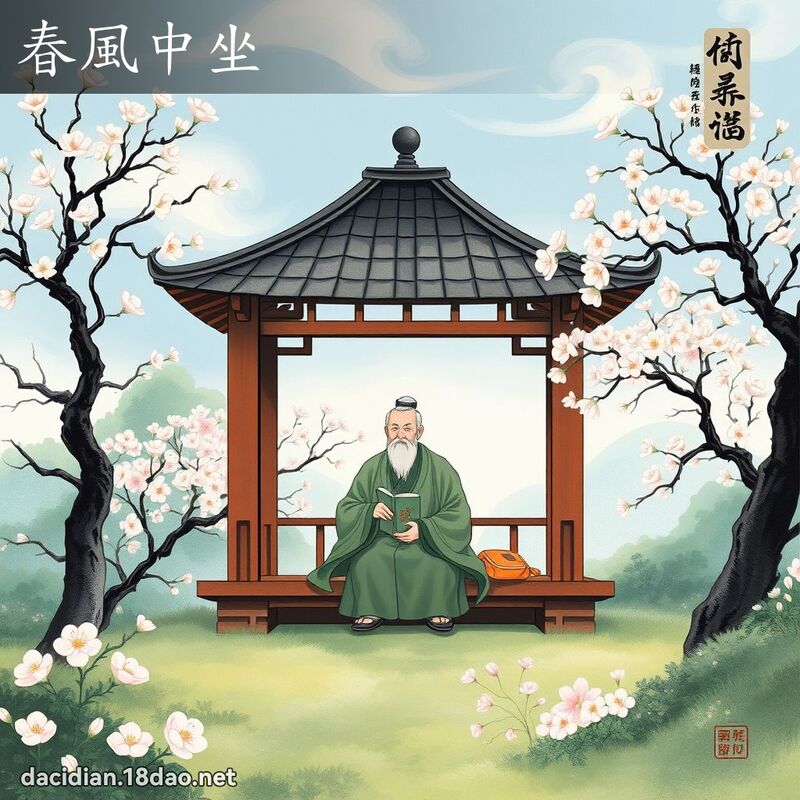 春风中坐 配图