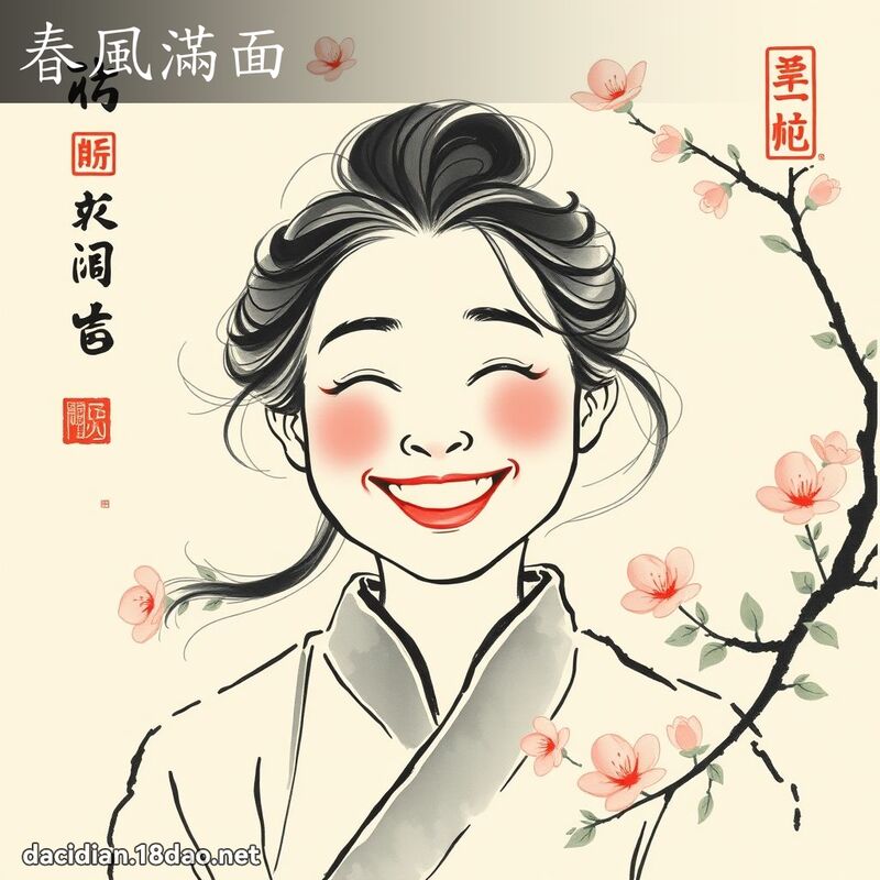 春风满面 配图
