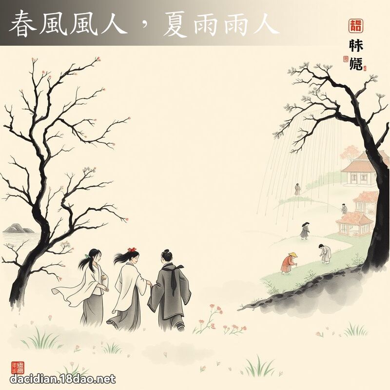 春风风人,夏雨雨人 配图