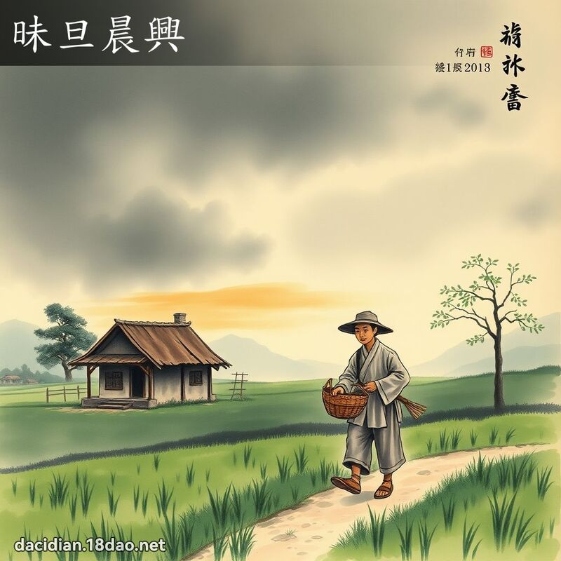 昧旦晨兴 配图